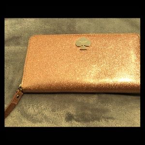 Kate Spade envelope wallet in rose gold